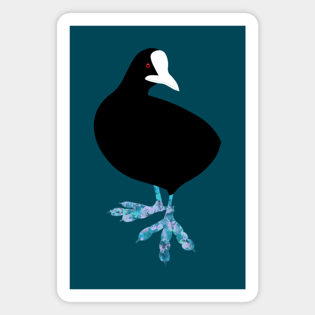 Common Coot - the abstract Bird Magnet by Hayh0